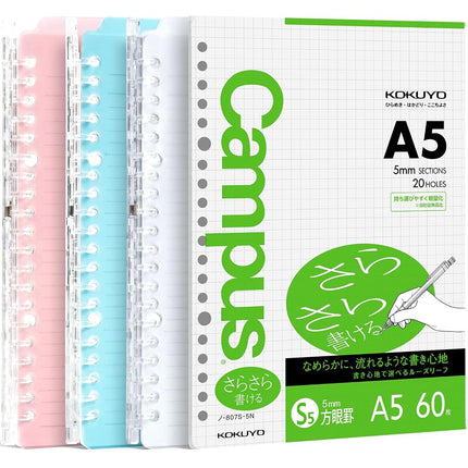 Kokuyo Campus Smart Ring Binders 3 Pack, A5 Binder