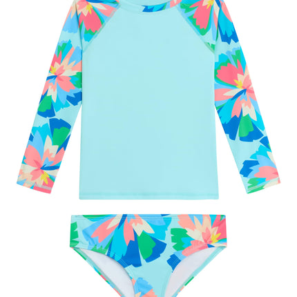 Kanu Surf Girls' Long Sleeve Rash Guard UPF 50 2-P