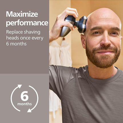 Philips Norelco Genuine Head Shaver Replacement Heads - Compatible with Philips Norelco Head Shaver Pro HS5980, HS7980 and HS9980, Self-sharpening ComfortCut Blades, Gentle on Skin, 4 Pieces, HS740/40