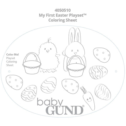 Baby GUND My First Easter Basket 5-Piece Plush Playset with Rattle, Squeaker & Crinkle Plush Toys, Sensory Toy for Babies & Newborns, 9”