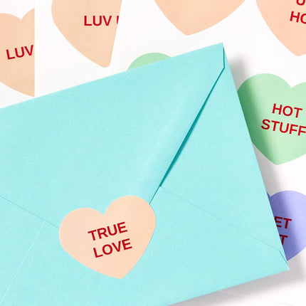 Avery Matte White Heart Labels with Sure Feed, 2-9/32" x 1-27/32", 1,200 Matte White Printable Labels