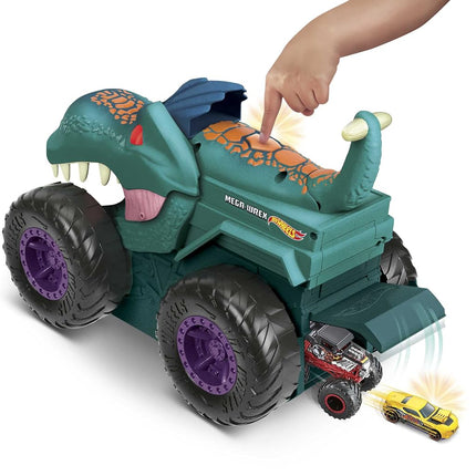 Hot Wheels Monster Trucks Car Chompin' Mega-Wrex Giant Vehicle & Car