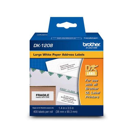 Brother, Die-Cut Large Address Labels, DK-1208, Br