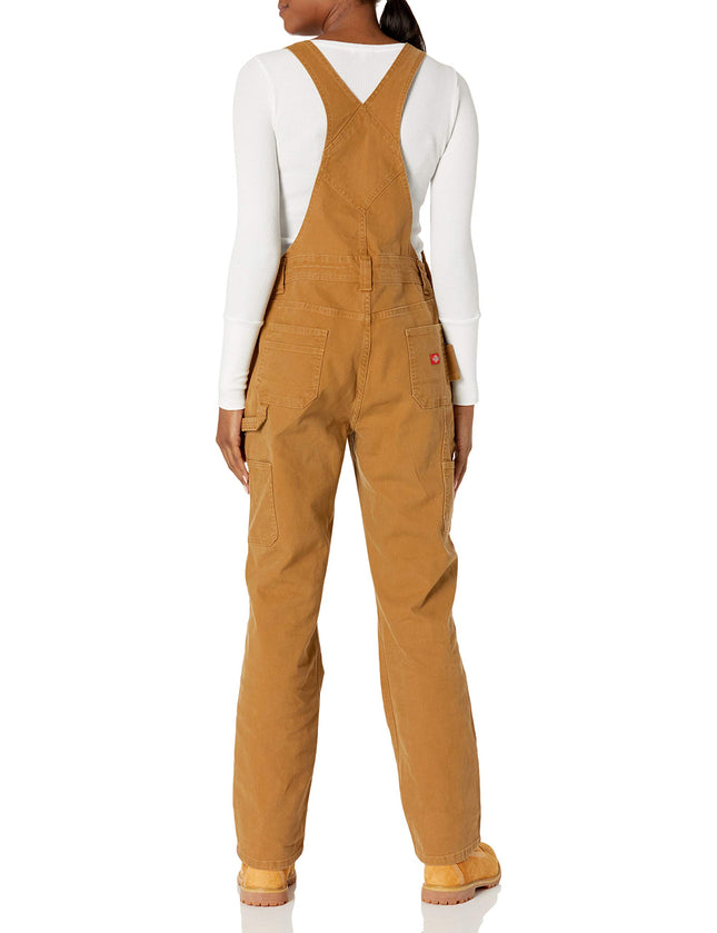 Dickies Womens Womens Double Front Bib Overall, Mushroom, Small