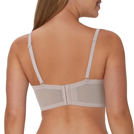Maidenform Women's Wireless Bralette, Pure Comfort Longline, Convertible Bra, Evening Blush Bloom Lace, 40B