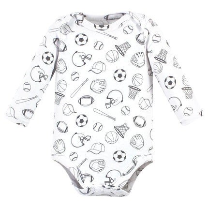 Hudson Baby Unisex Baby Cotton Long-Sleeve Bodysuits, Boy Daddy 5-Pack, Preemie, Boy Daddy 5-pack, Preemie