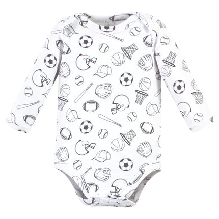 Hudson Baby Unisex Baby Cotton Long-Sleeve Bodysuits, Boy Daddy 5-Pack, Preemie, Boy Daddy 5-pack, Preemie
