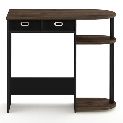 Furinno Go Green Home Laptop Notebook Computer Desk, Study Desk, Writing Desk, Columbia Walnut/Black/Dark Brown
