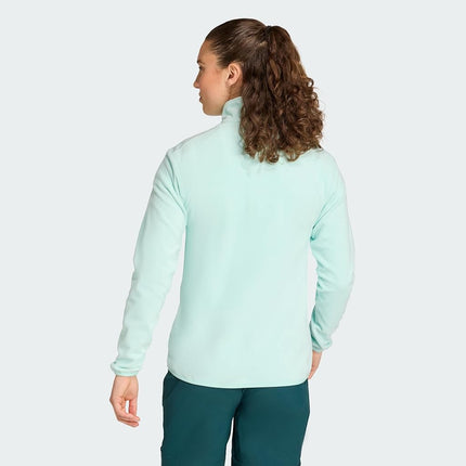 adidas Women's Terrex Multi Essentials Half Zip Fleece Jacket, semi flash aqua, S