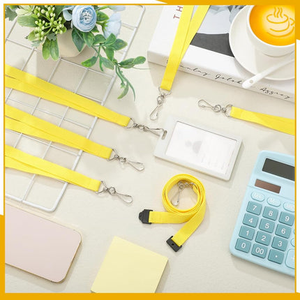 Patelai 60 Pcs Breakaway Lanyards with J Hook, Yellow
