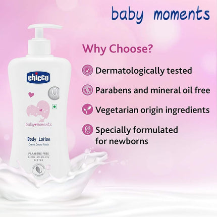 Chicco Baby Moment Body Lotion Size 500 Ml.