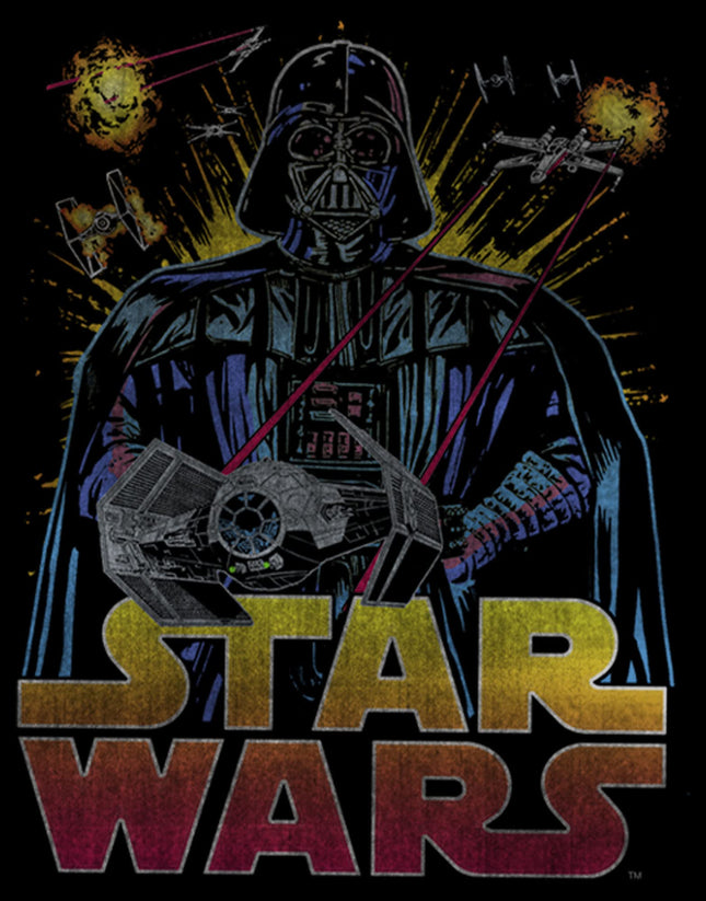 STAR WARS Pull à capuche en molleton pour garçons, noir, grande taille