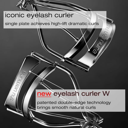 Shu Uemura New Eyelash Curler W, Double Edge Eyelash Curler for a Smoothly Sculpted curl in one Squeeze - Includes Silicone Replacement Pad
