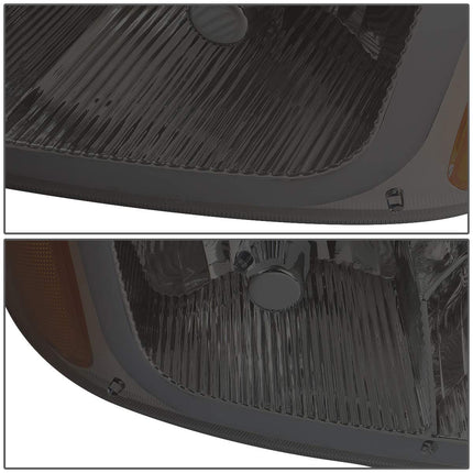 DNA Motoring Ahumado ámbar HL-LB-SIERRA99-SM-AM Faros LED DRL de 4 piezas + luces de parachoques [99-07 GMC Sierra/Yukon]