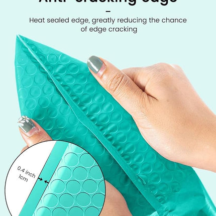 GSSUSA Teal Bubble Mailers, 4x8/'' Inches, 100 Pack, Padded Poly Packaging for Small Business, Shipping Envelopes, Bags, Mailing Supplies, 4x8 100PC