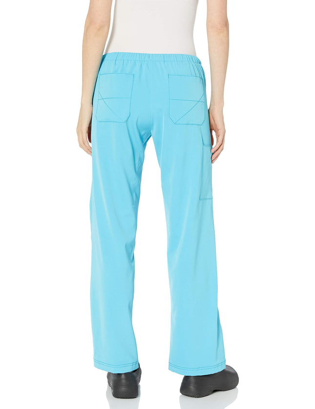 WonderWink 5212PTURBXXSP HP Women's Ion Boot Cut Cinch Cargo Pant, Turquoise Blue, Petite-XXS Size