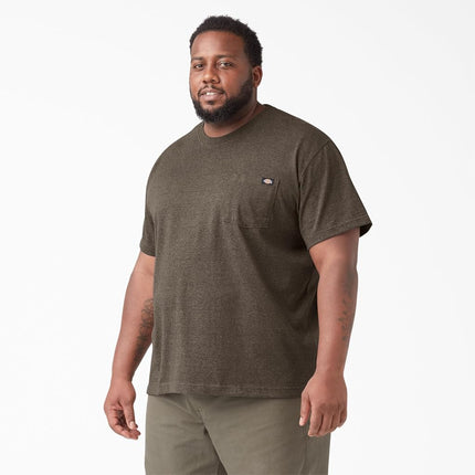 Dickies Men's Heavyweight Crew Neck Short Sleeve Tee, Chocolate Brown, 3X-Large Big