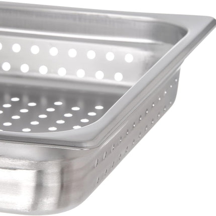 Carlisle FoodService Products Durapan Stainless Steel Steam Table Pan, Hotel Pan with Perforation for Catering, Buffets, Restaurants, 2.5 Inches Deep, Silver, (Pack of 6)