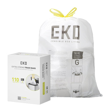EKO Extra Strong 21 Gallon Large Trash Bags, Heavy