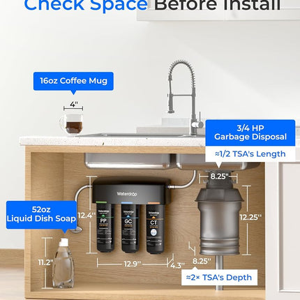 Waterdrop TSA 8 Layer Under Sink Water Filter System, Water Purifier
