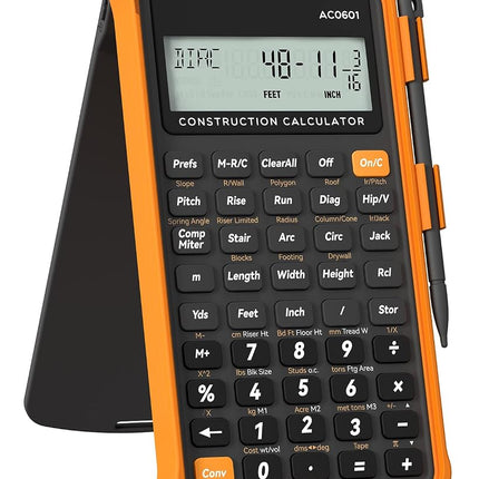 Construction Calculator, Scientific ROATEE Engineering Calculator for Contractor, Concrete Pocket Feet-inch-Fraction Calculators for Carpenter, Framer, Remodeler