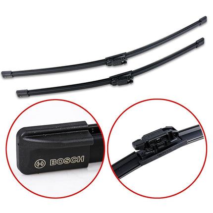 Bosch Wiper Blade Aerotwin A494S, Length: 600mm/500mm − Set of Front Wiper Blades - Only for Left-Hand Drive (EU)