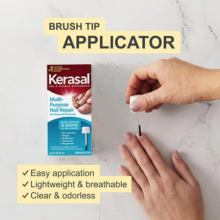 Kerasal Multi-Purpose Nail Repair, Nail Solution for Discolored and Damaged Nails, 0.43 fl oz