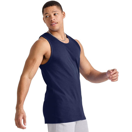 Hanes Men's T-Shirt (Pack of 3), Athletic Navy Blue, S
