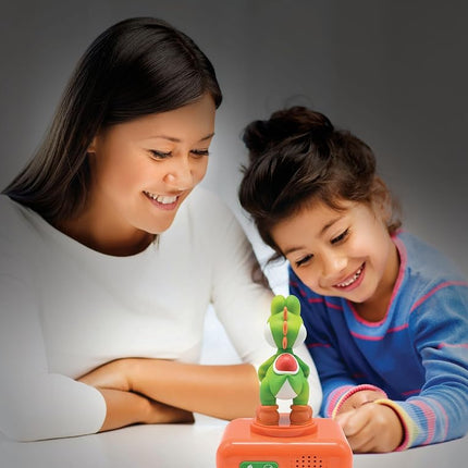 LEXIBOOK Nintendo Super Mario Sound Effects-Kids Alarm Clock with Snooze, Orange/Green
