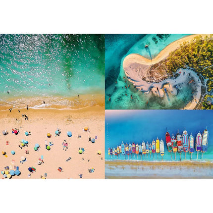 Trefl 26192 1500 Elements Thickest Cardboard Organic ECO Air Landscape Collage Beach Holiday Entertainment for Adults and Children Aged 12+ UFT Puzzle Aerial Mindblow: Waiting for High Tide