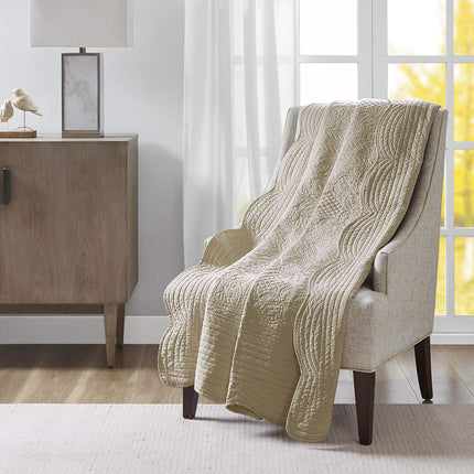 Madison Park Madison Park Luxe Quilted Throw Blank