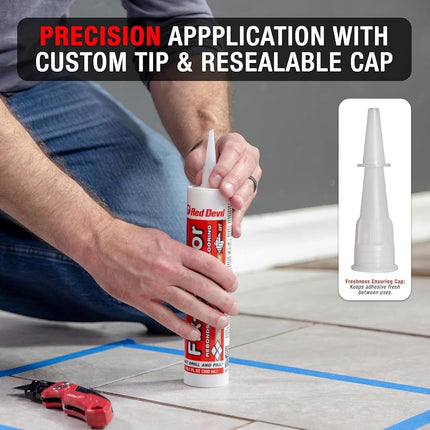 Fix-A-Floor Extra Strength Bonding Adhesive for Loose and Hollow Tile Repair 10 fl oz / 300ml Tube