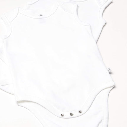 HonestBaby Paquete múltiple de body de algodón orgánico sin mangas para bebé, paquete de 5 en blanco brillante, 24 meses