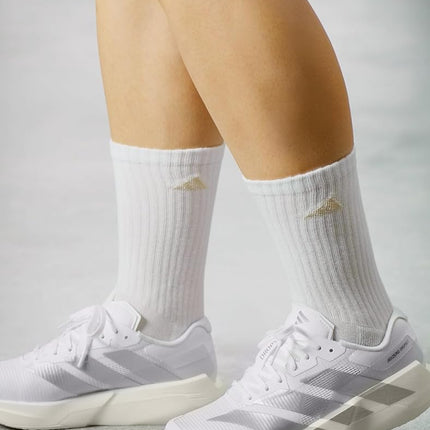 adidas Men's Select Basketball Socks, Khaki Three/White/Crystal Linen Beige, 12