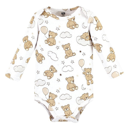 Hudson Baby Unisex Baby Cotton Long-Sleeve Bodysuits, Dream Big Teddy, 18-24 Months, Dream Big Teddy, 18-24 Months