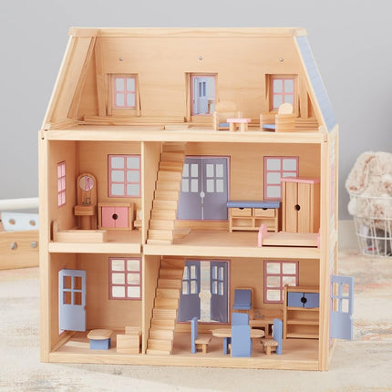 Melissa & Doug Wooden Multi-Level Dollhouse SIOC