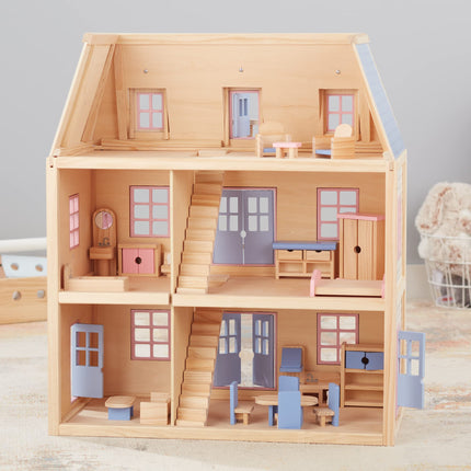 Melissa & Doug Wooden Multi-Level Dollhouse SIOC