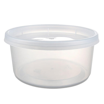 DuraHome Deli Containers with Lids 12 oz. Leakproof 40 Pack BPA-Free Plastic Microwaveable Clear Food Storage Container Premium Heavy-Duty Quality, Freezer & Dishwasher Safe (12 oz.)