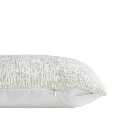 Nautica - Throw Pillow, Super Soft Constructions with Zip Closure, Ideal for Couch or Bed, Coastal Home Essentials (Wave Texture White, 20" x 20")