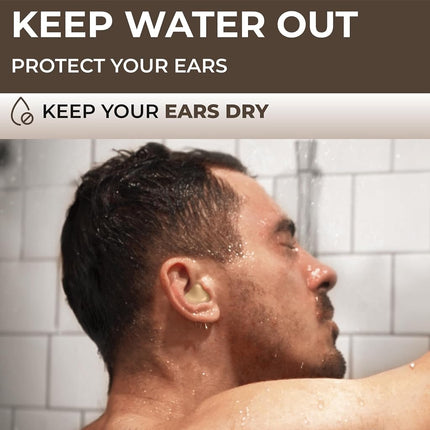 Peace&Quiet | PQ Wax Ear Plugs for Sleep - 50 Beige Silicone Wax Earplugs for Sleeping & Swimming - Gel Ear Plugs for Noise Reduction & Ear Protection