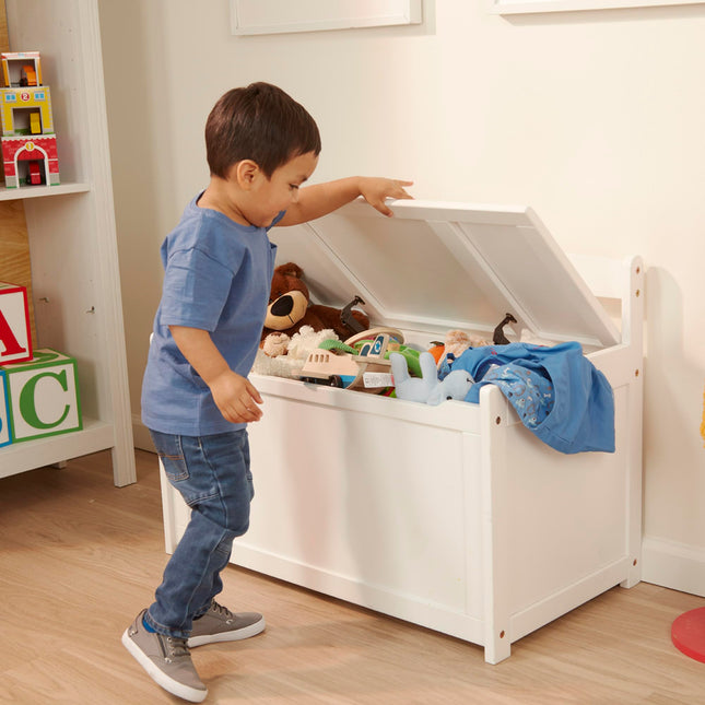Melissa & Doug Wooden Toy Chest - White