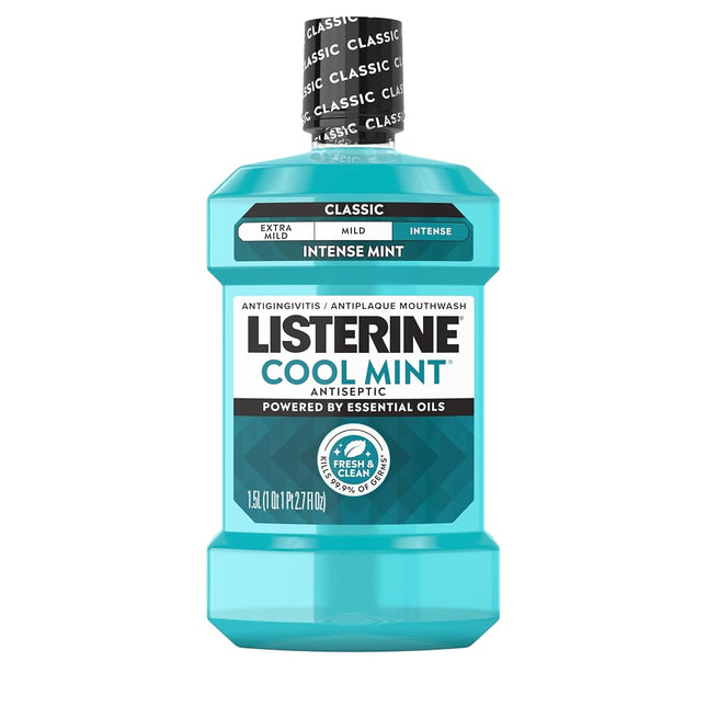 Listerine Antiseptic Mouthwash, Cool Mint, 1.5 L