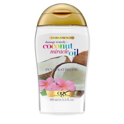 Ogx Extra Strength Damage Remedy + Hydrating and Repairing Coconut Miracle Oil Penetrating Oil For Dry & Damaged Hair 100mL