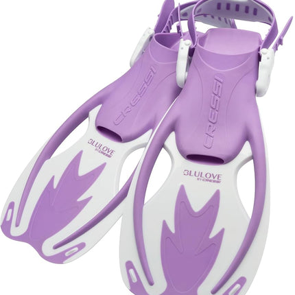 Cressi Children's Rocks Adjustable Premium Children Fins, Lilac/White, M L - 2 4 Y UK