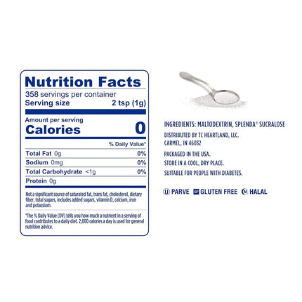 Splenda No Calorie Granulated Sugar Substitute Sweetener 357.5 g (Pack of 2)