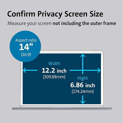 Kensington Magnetic Privacy Screen Filter - MagPro Magnetic 14 Inch 16:9 Laptop Privacy Screen Filter with Blue Light Filter, Anti-Glare Screen Protector (K58352WW)