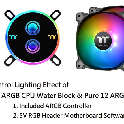 Thermaltake Pacific C240 DDC Res/Pump 5V Motherboard Sync Copper Radiator PETG Hard Tube Water Cooling Kit CL-W242-CU12SW-A
