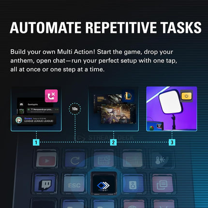 Elgato Stream Deck Scissor Keys Workflow Controller
