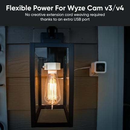 Wyze Lamp Socket Power Adapter for Wyze Cam v3 (v3 Camera Sold Separately)