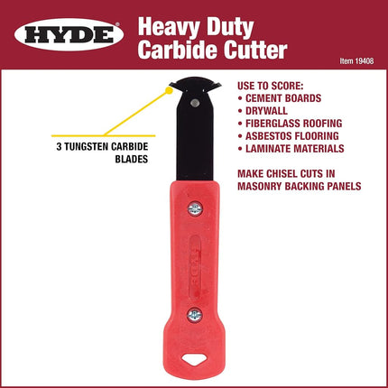 Hyde 19408 Heavy-Duty Carbide Cutter, No Color, No Size